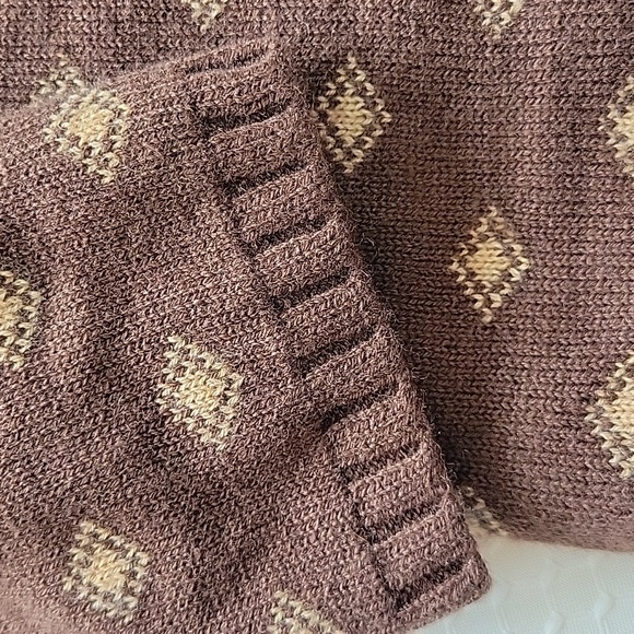 Athleta Cowl Neck Zipp Up Long Sleeve Small Wool Blend Dark Brown And Tan Teton - Picture 7 of 16